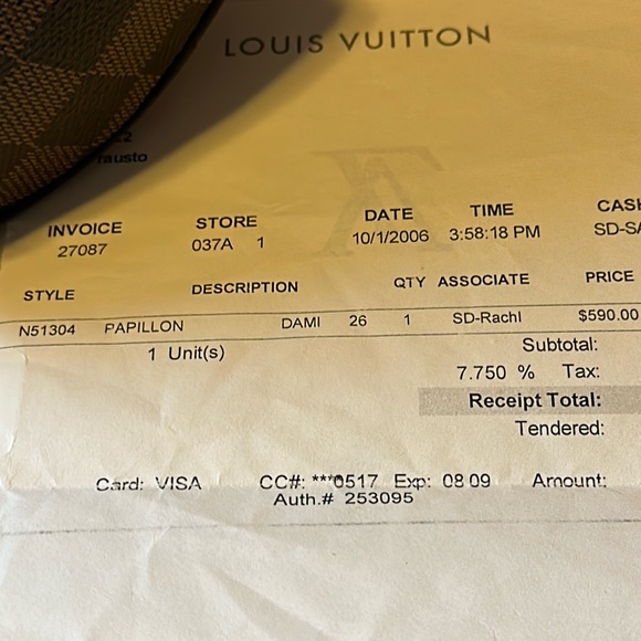 Vintage Pre-loved Louis Vuitton Papillon Damien 26